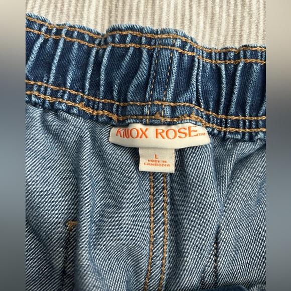 Knox rose denim jeans with elastic waistband size large - Picture 4 of 7